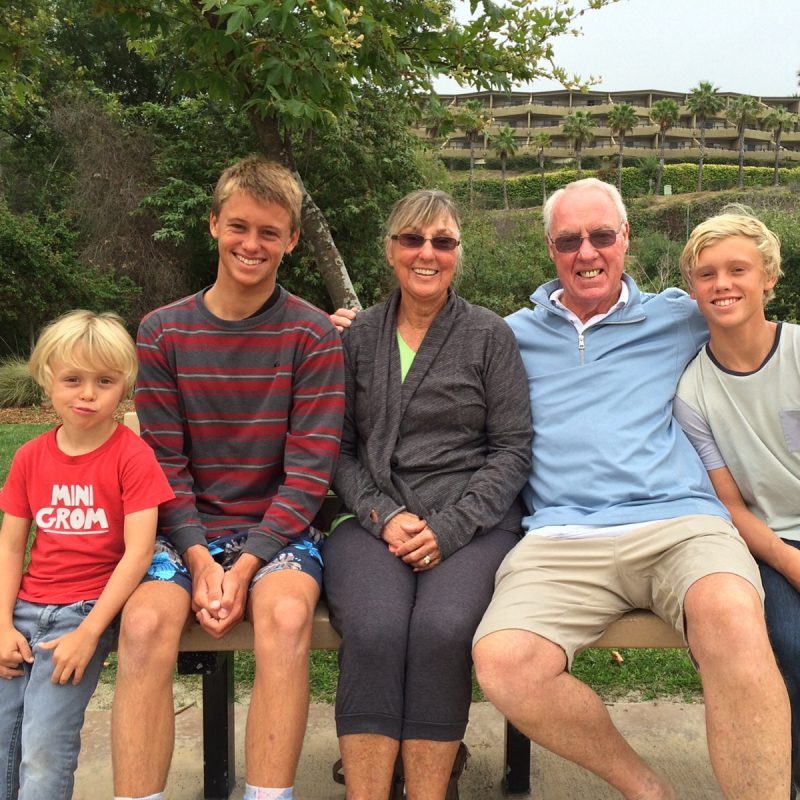 Grandparents with boys
