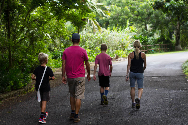 Hiking Waimea valley